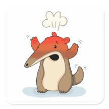 Funny Burnout Anteater Illustration