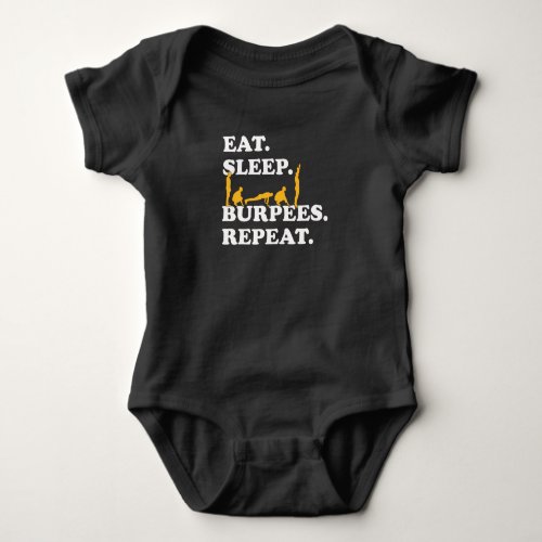 Funny Burpees Workout Fitness Motivation Exercise Baby Bodysuit