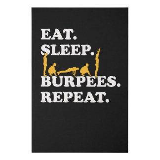 Funny Burpees Workout Fitness Motivation Exercise Faux Canvas Print