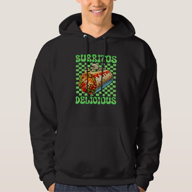 funny burritos delicious design hoodie (Front)