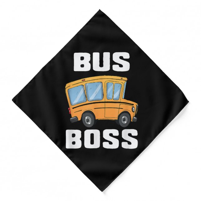 Funny Bus Boss School Bus Driver Bandana (Front)