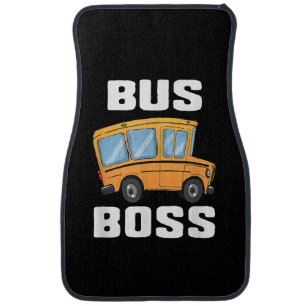Funny Bus Boss School Bus Driver Car Floor Mat