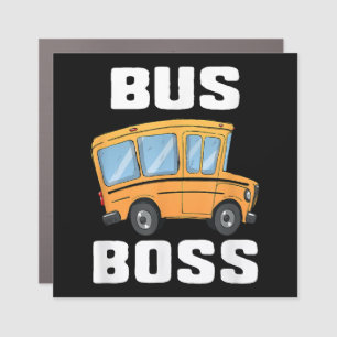 Funny Bus Boss School Bus Driver Car Magnet