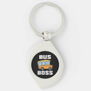 Funny Bus Boss School Bus Driver Keychain