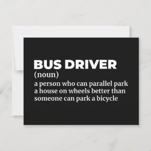 Funny Bus Driver Definition Postcard