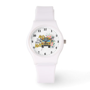 Funny Bus driver roll word art Watch