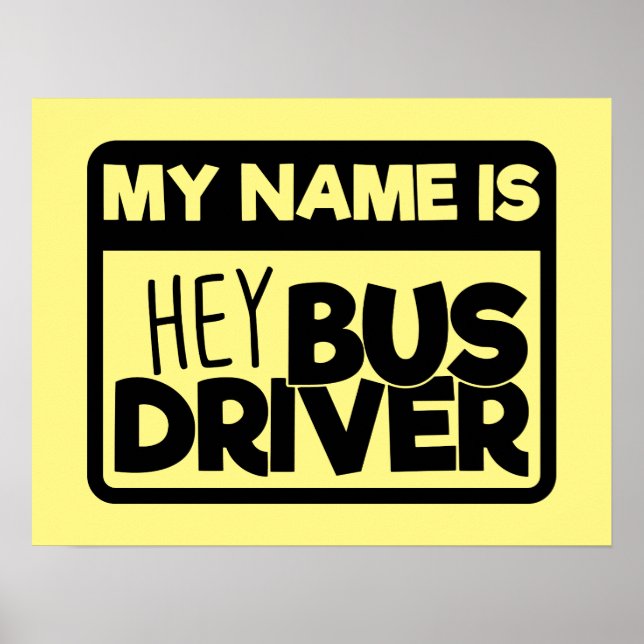 funny bus driver word art Poster (Front)