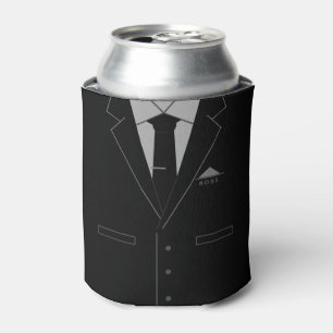 Funny Business Can Cooler Boss Gift Black Suit