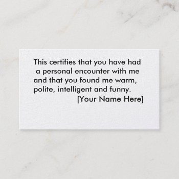 Funny Business Card by chairdressing at Zazzle