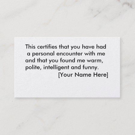 Funny Business Card