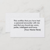 Funny Business Card (Front/Back)