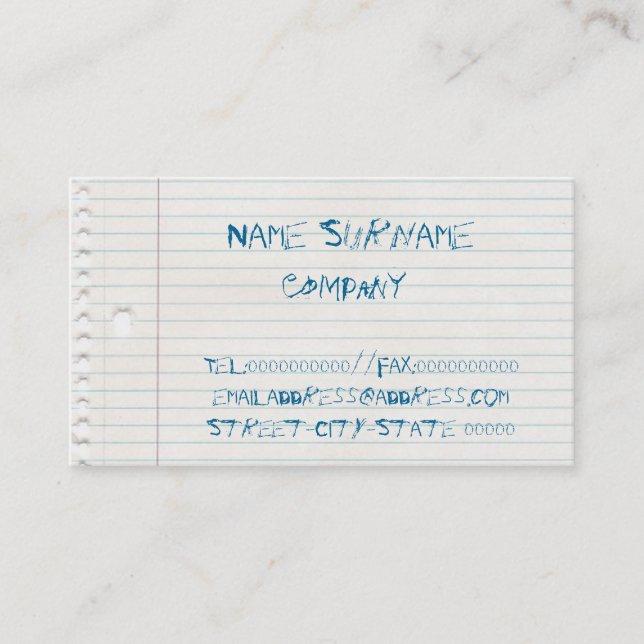 funny business card (Front)