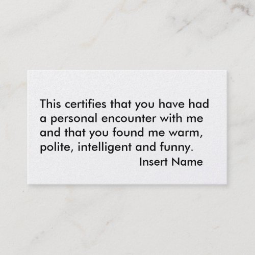 Funny Business Card