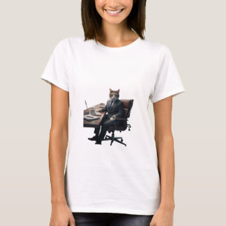 Funny Business Cat CEO Boss Office Humor Graphic T-Shirt