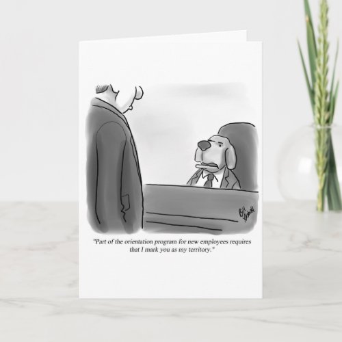 Funny Business Humor Blank Greeting Card