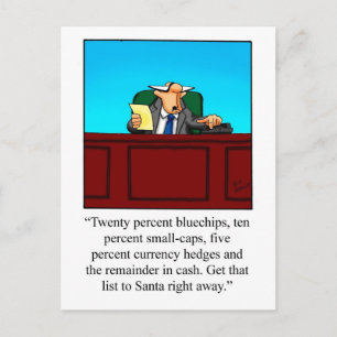 Funny Business Humor Christmas Postcard