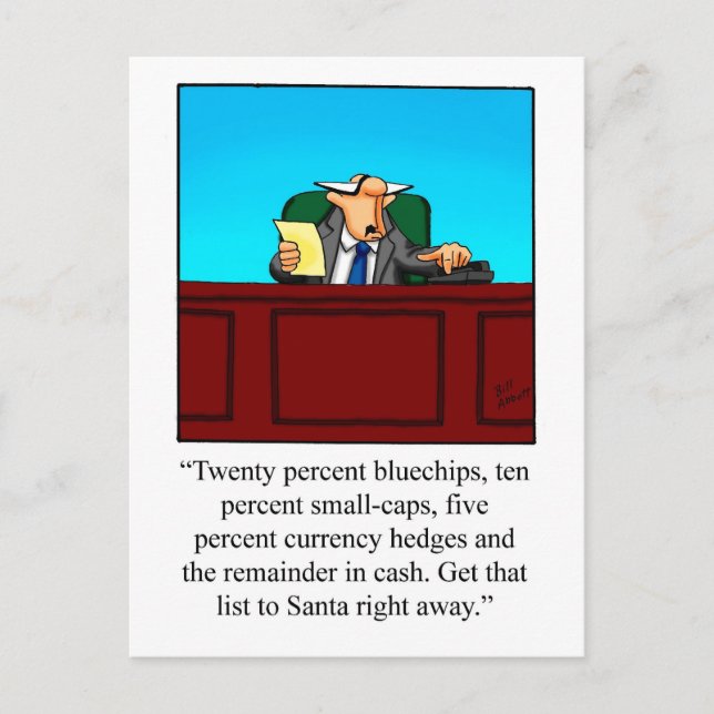 Funny Business Humor Christmas Postcard (Front)