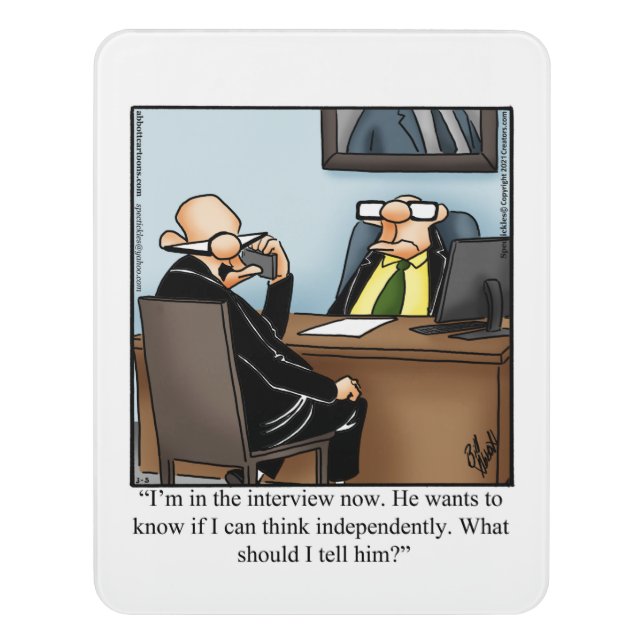 Funny Business Humor Door Sign (Contemporary Vert)