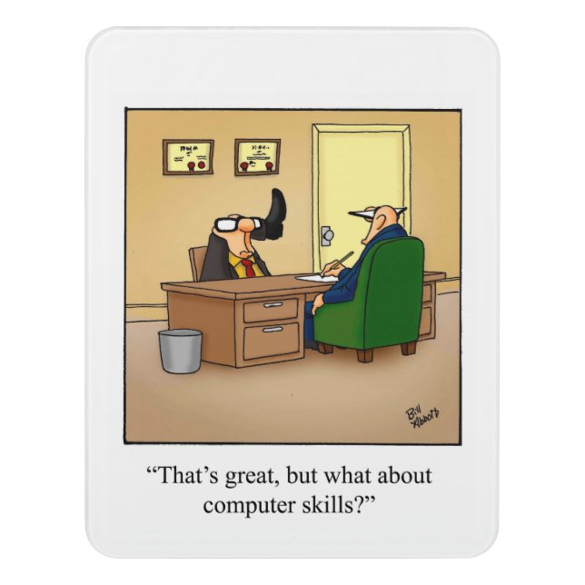 Funny Business Humor Door Sign (Contemporary Vert)