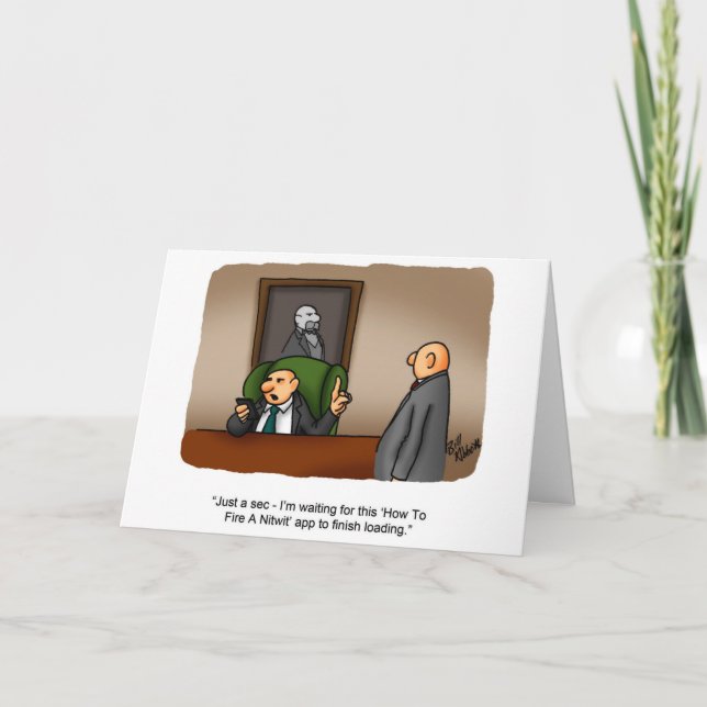 Funny Business Humor Greeting Card (Front)