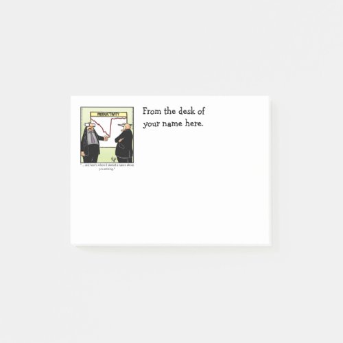 Funny Business Humor Personalizable Post It Notes