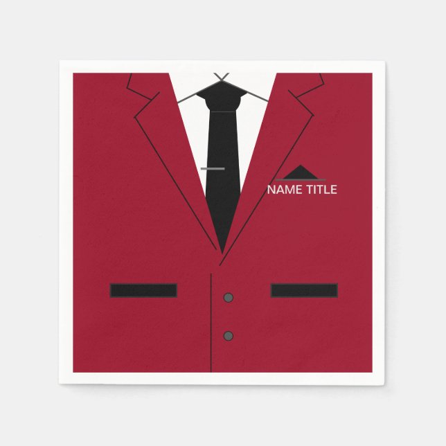 Funny Business Napkins with Custom Name Text (Front)