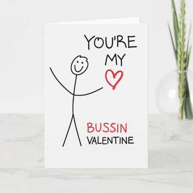 Funny Bussin Valentine Card (Front)