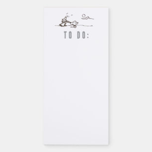 Funny Busy Cartoon Ant Pushing Wheelbarrow Magnetic Notepad