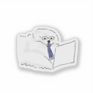 Funny Busy Office Dog Professional Gift Sticker