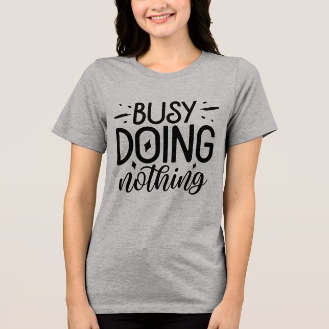 Funny busy word art  Tri-Blend shirt (Front)