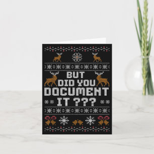Funny But Did You Doent It Holiday Office Ugly Chr Card