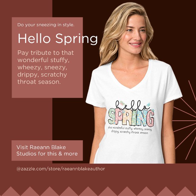 Funny But True Hello Spring V-Neck T-Shirt (Creator Uploaded)