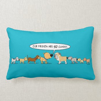 Funny Butt Sniffing Dogs Pillow by chuckink at Zazzle