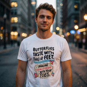 Funny Butterfly Fact Whimsical Ice Cream & Toes Tri-Blend Shirt
