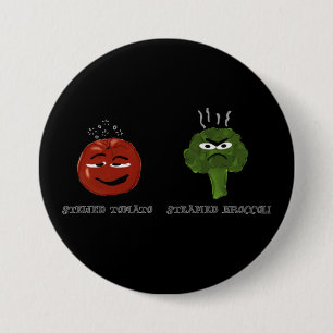 Funny Button with Corny Veggie Pun Vegetable Humor
