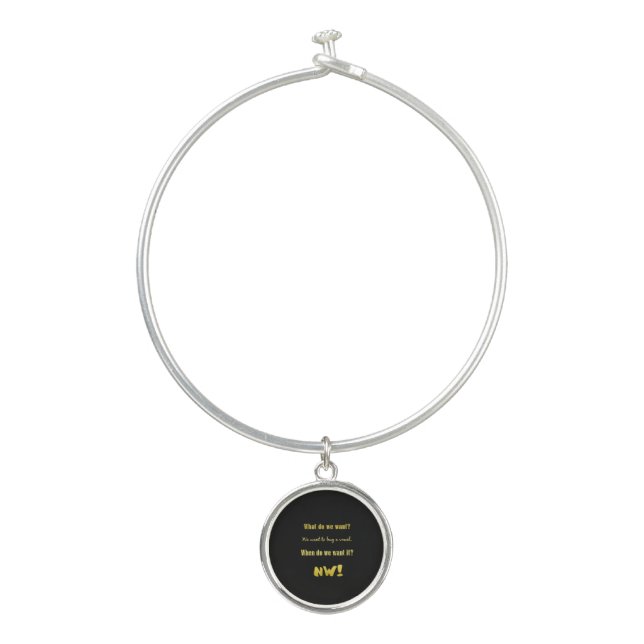 Funny Buy a Vowel — Now! Bangle Bracelet (Front)