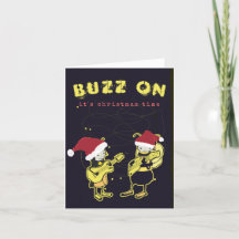 Funny Buzz On Rock Silly Christmas Humor Black