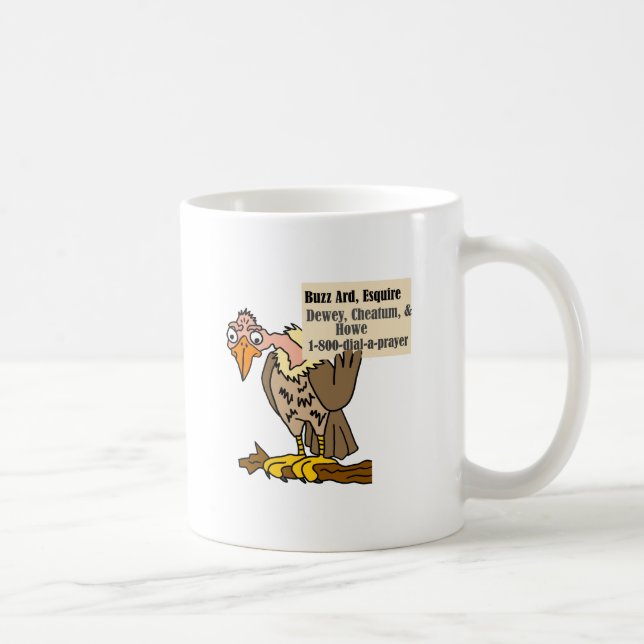 Funny Buzzard Lawyer Joke Cartoon Coffee Mug (Right)