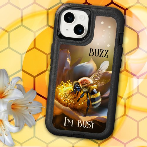 Funny Buzzing Busy Bee  iPhone 15 Case
