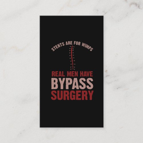 Funny Bypass Open Heart Surgery Recovery Gift Business Card