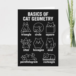 Funny Bysics Of Cat Geometry Byck To School Math T Card