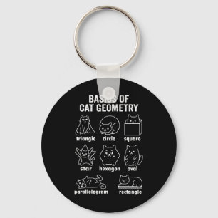 Funny Bysics Of Cat Geometry Byck To School Math T Keychain