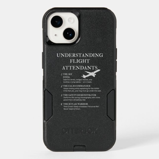 Funny Cabin Crew Humor Otterbox iPhone Case (Back)