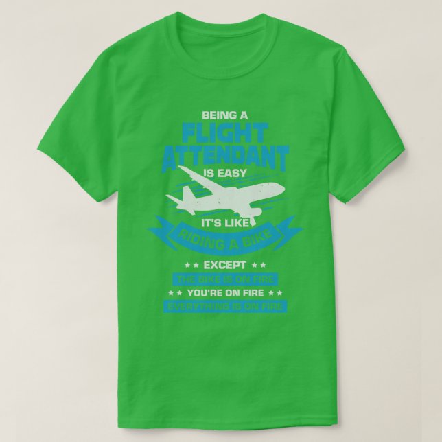 Funny Cabin Flight Attendant Steward Gift T-Shirt (Design Front)