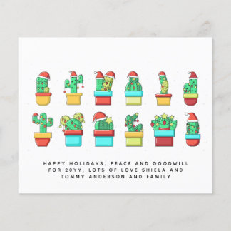 Funny Cacti Christmas Cactus Custom Annual Letter