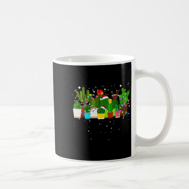 Funny Cactus Christmas Tree  Coffee Mug (Right)