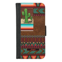 Funny Cactus Desert South Western Serape  iPhone 8/7 Wallet Case