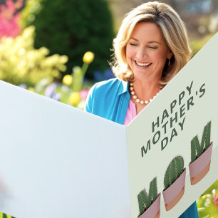 Funny Cactus Mom Plant Lover Mother's Day Card