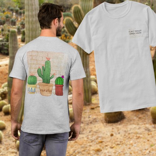 Funny Cactus Plant Manager Custom T_Shirt