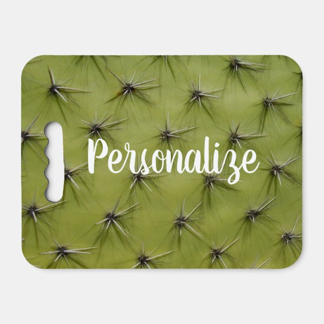 Funny cactus pricks photo stadium seat cushion (Front Horizontal)